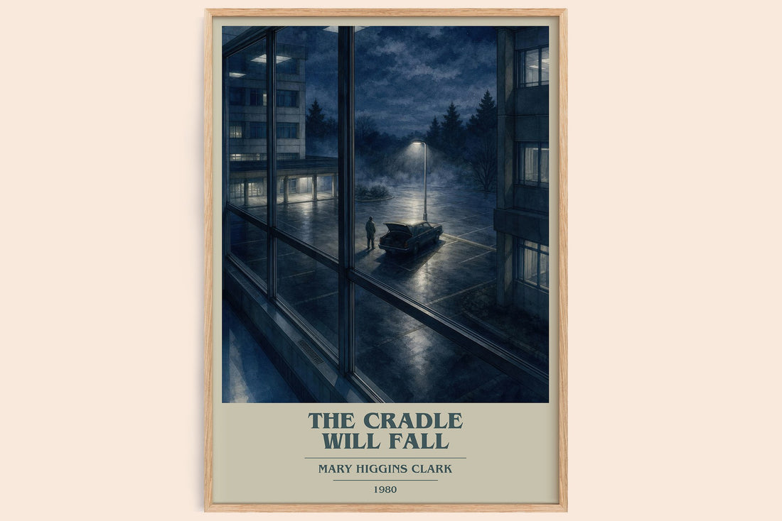 The Cradle Will Fall book cover book poster by Mary Higgins Clark – framed literary art print