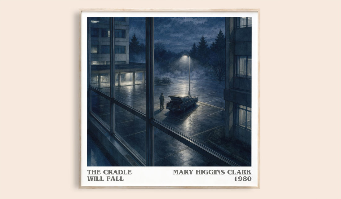 The Cradle Will Fall literary book poster by Mary Higgins Clark – framed literary art print
