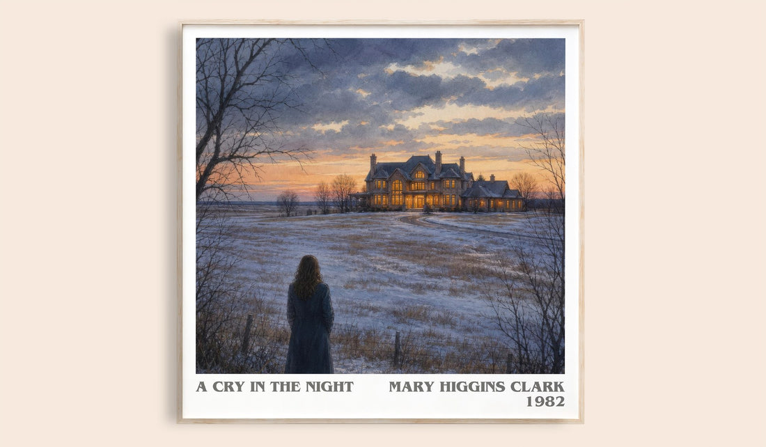 A Cry in the Night literary book poster by Mary Higgins Clark – framed literary art print
