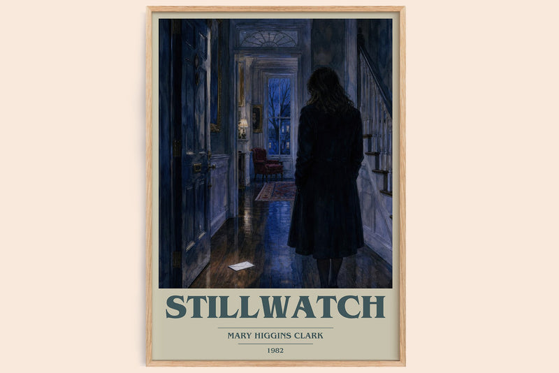 Stillwatch book cover book poster by Mary Higgins Clark – framed literary art print