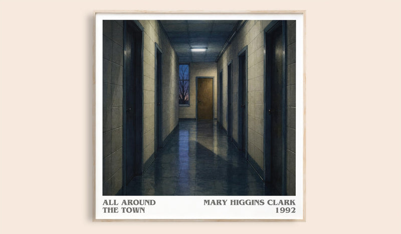 All Around the Town literary book poster by Mary Higgins Clark – framed literary art print
