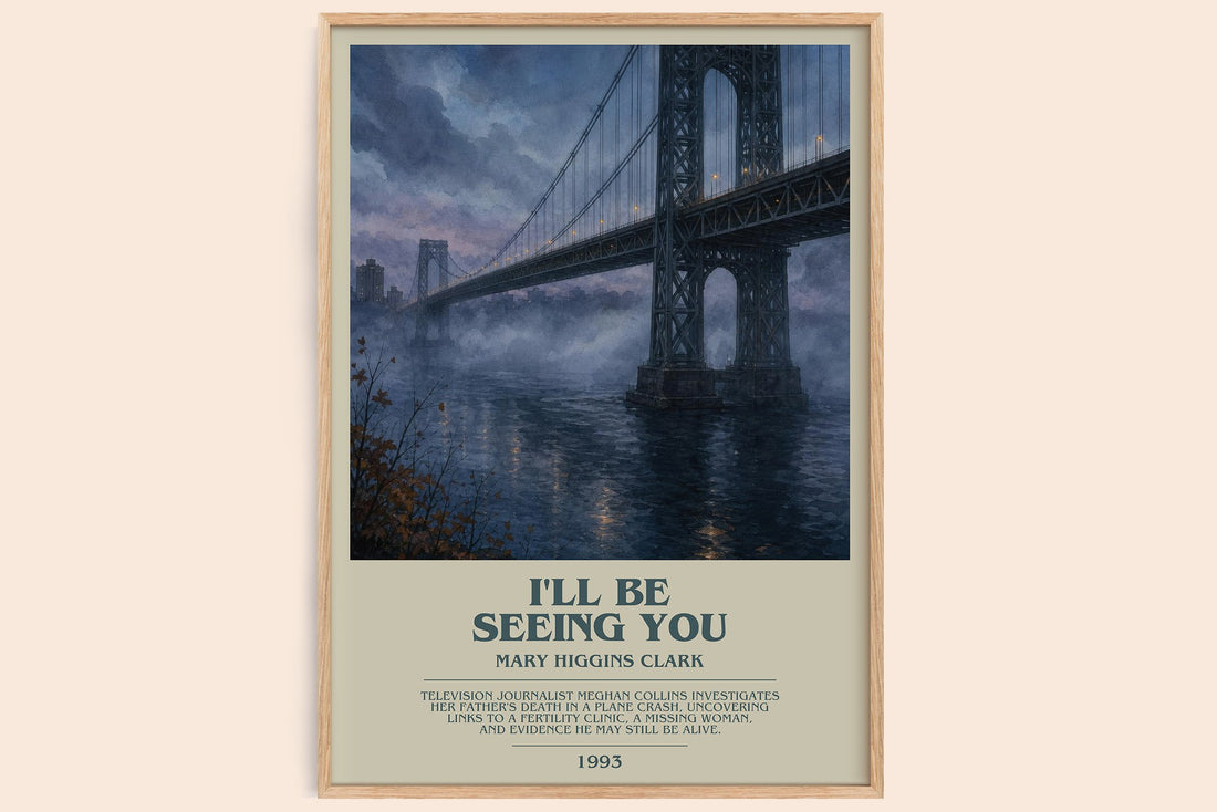 I'll Be Seeing You bookish book poster by Mary Higgins Clark – framed literary art print