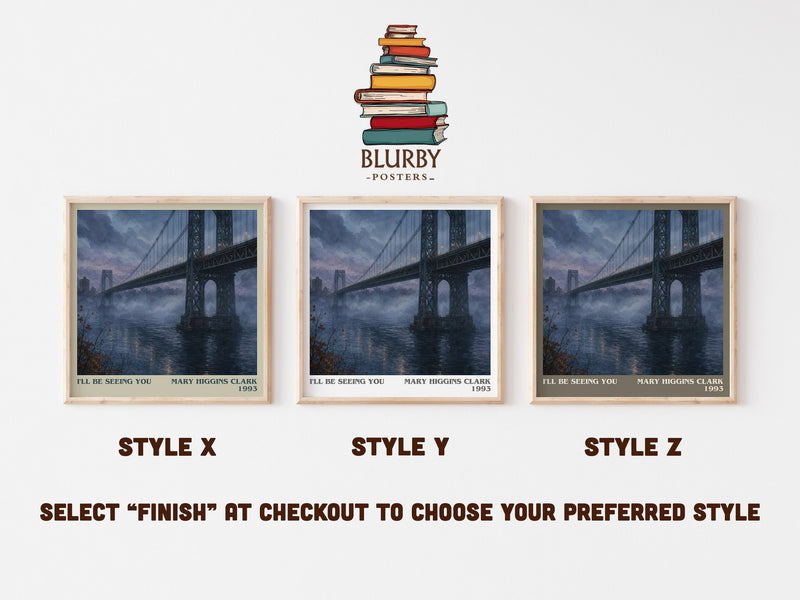 I'll Be Seeing You literary print in frame leaning in hallway – thriller wall art