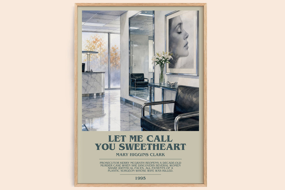 Let Me Call You Sweetheart bookish book poster by Mary Higgins Clark – framed literary art print