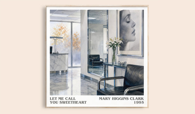 Let Me Call You Sweetheart literary book poster by Mary Higgins Clark – framed literary art print