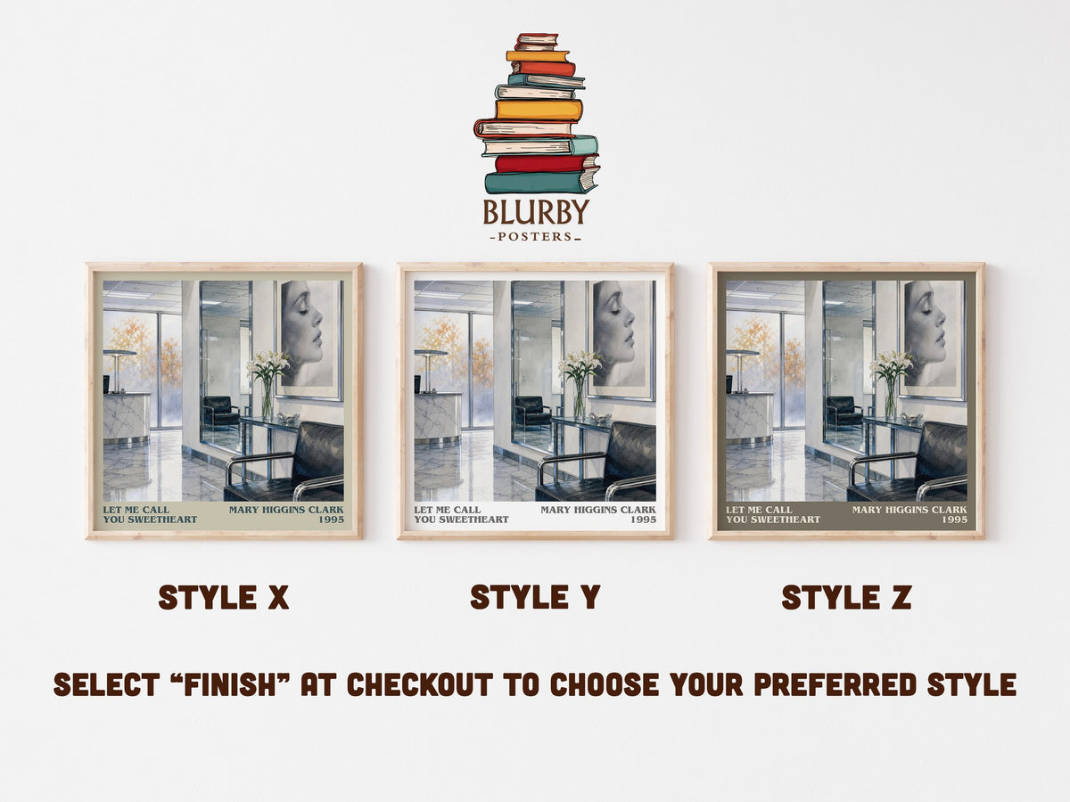 Let Me Call You Sweetheart literary print in frame leaning in hallway – legal thriller wall art (mockup)