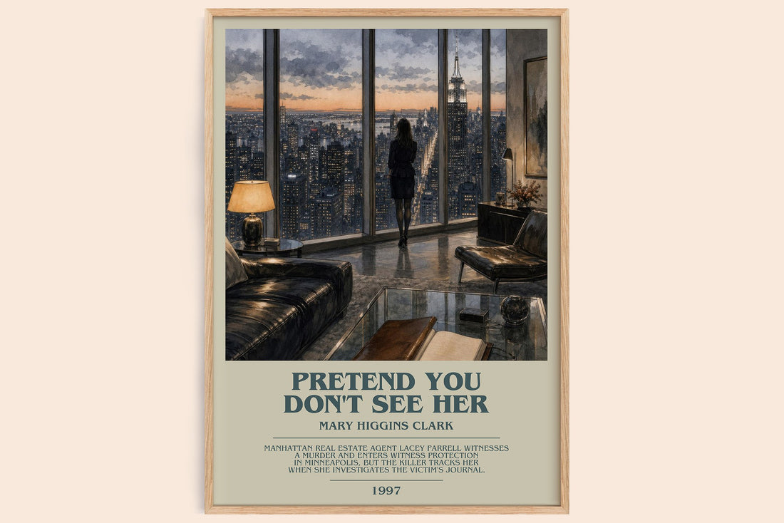 Pretend You Don't See Her bookish book poster by Mary Higgins Clark – framed literary art print