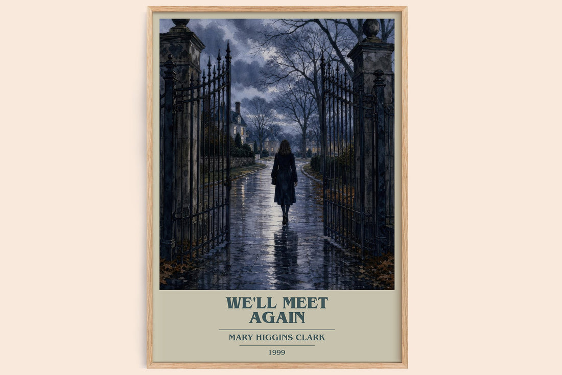 We'll Meet Again book cover book poster by Mary Higgins Clark – framed literary art print