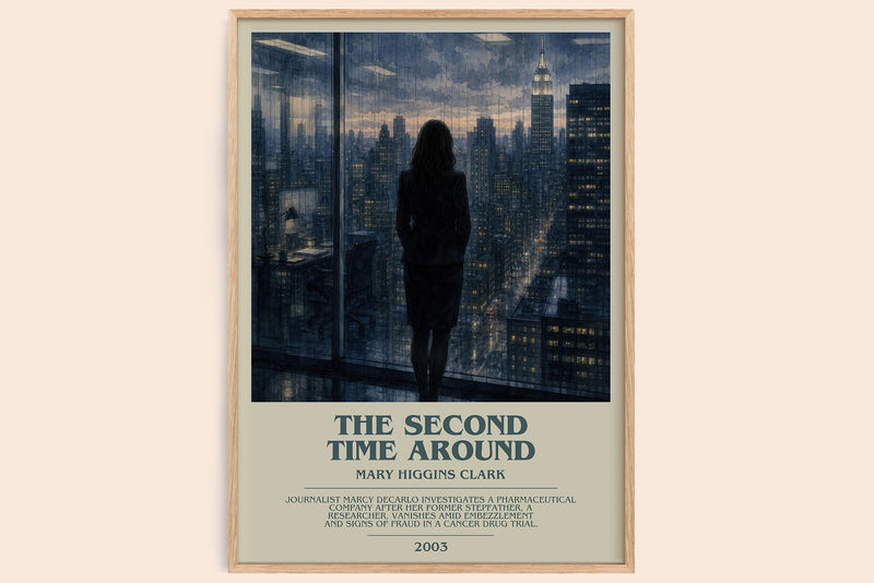 The Second Time Around bookish book poster by Mary Higgins Clark – framed literary art print