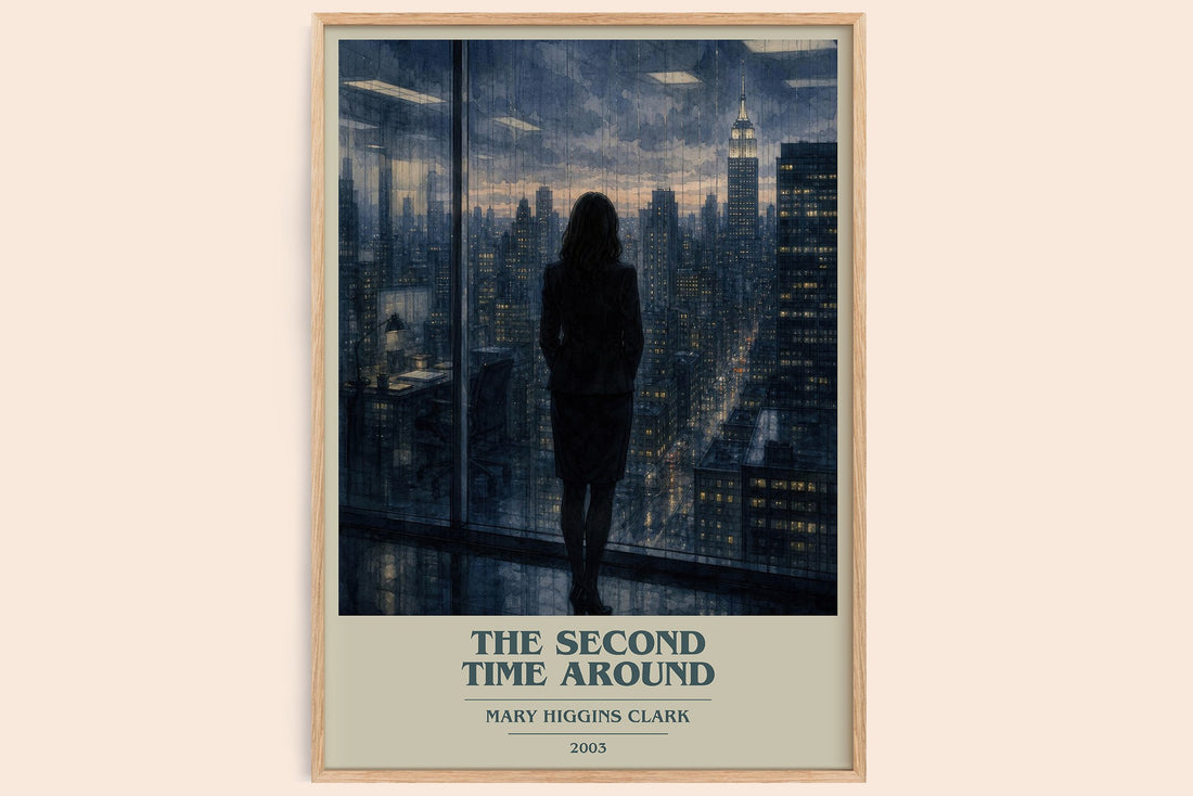 The Second Time Around book cover book poster by Mary Higgins Clark – framed literary art print