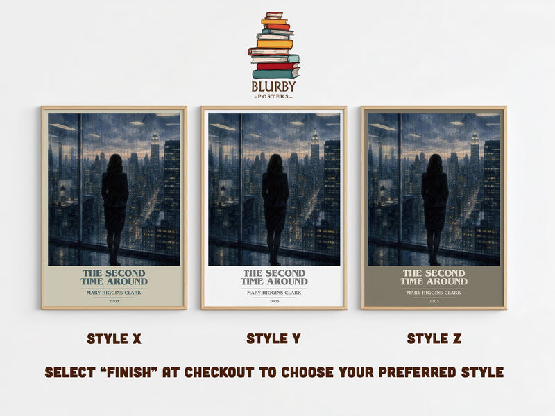 The Second Time Around book cover print in frame leaning in hallway – mystery wall art