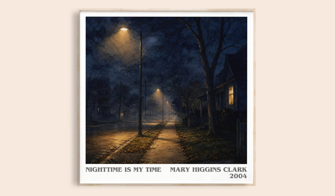 Nighttime Is My Time literary book poster by Mary Higgins Clark – framed literary art print