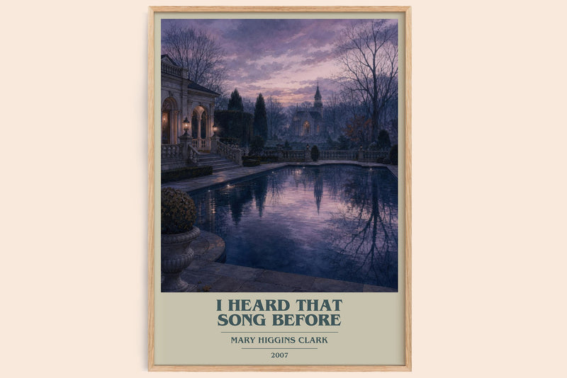 I Heard That Song Before book cover book poster by Mary Higgins Clark – framed literary art print