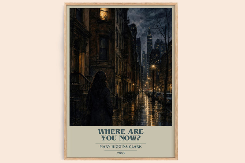 Where Are You Now? book cover book poster by Mary Higgins Clark – framed literary art print