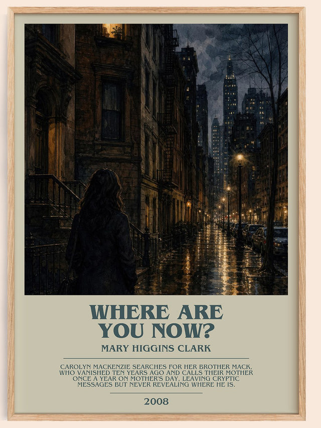 Where Are You Now? Bookish Wall Art by Mary Higgins Clark