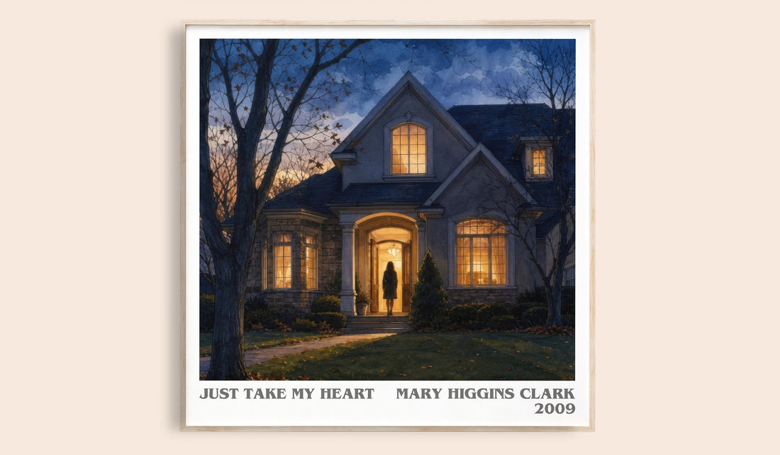 Just Take My Heart literary book poster by Mary Higgins Clark – framed literary art print