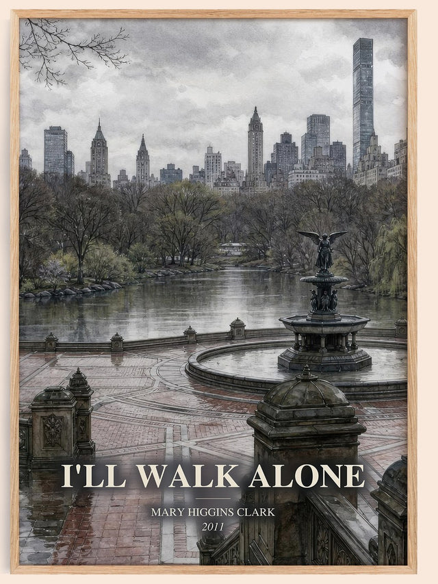 I'll Walk Alone Book Watercolour Illustration by Mary Higgins Clark