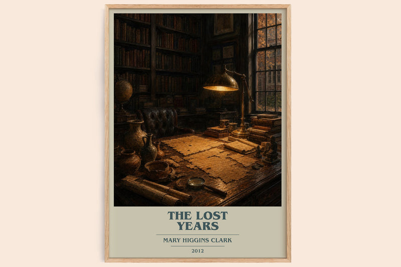 The Lost Years book cover book poster by Mary Higgins Clark – framed literary art print