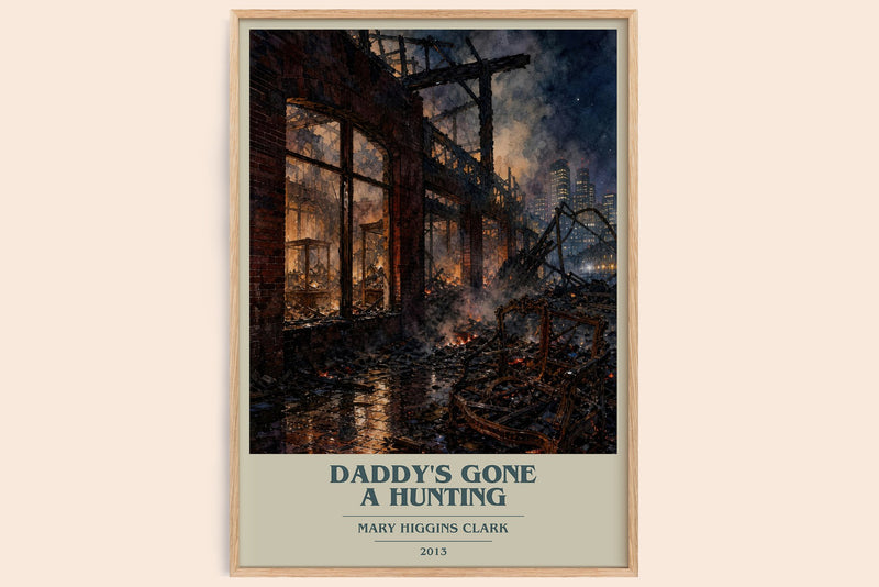 Daddy's Gone A Hunting book cover book poster by Mary Higgins Clark – framed literary art print