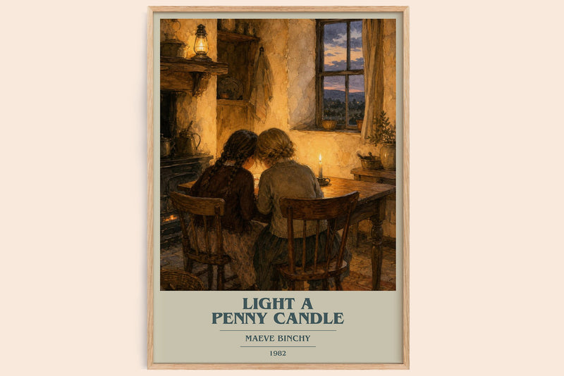 Light a Penny Candle Book Cover Poster by Maeve Binchy (Modern Minimalist style)