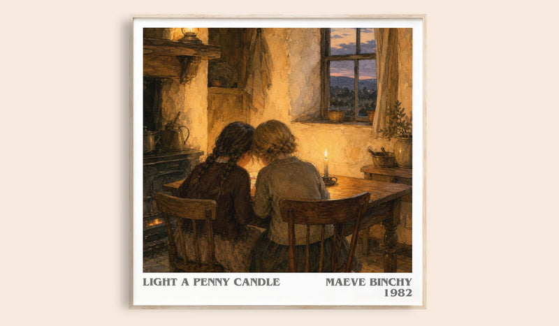Light a Penny Candle Literary Art Print by Maeve Binchy (Square style)