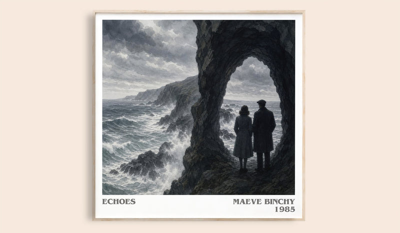 Echoes literary book poster by Maeve Binchy – framed literary art print