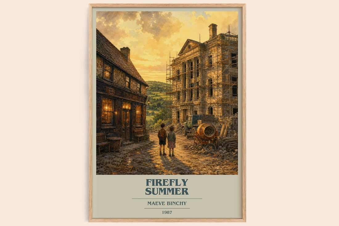 Firefly Summer book cover book poster by Maeve Binchy – framed literary art print