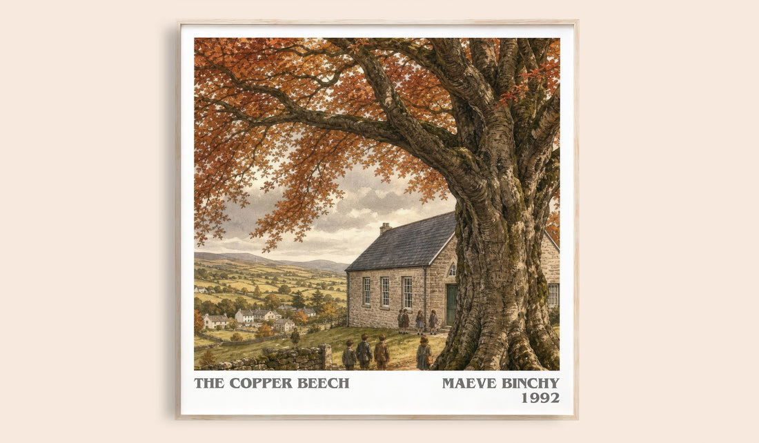 The Copper Beech literary book poster by Maeve Binchy – framed literary art print