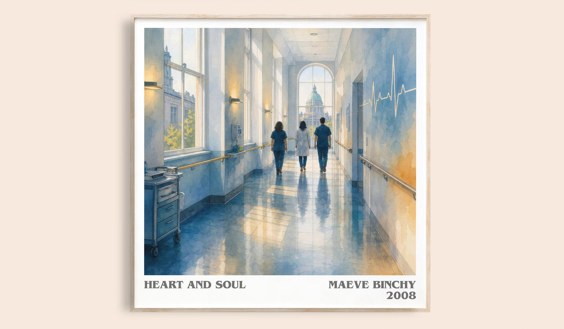 Heart and Soul literary book poster by Maeve Binchy – framed literary art print