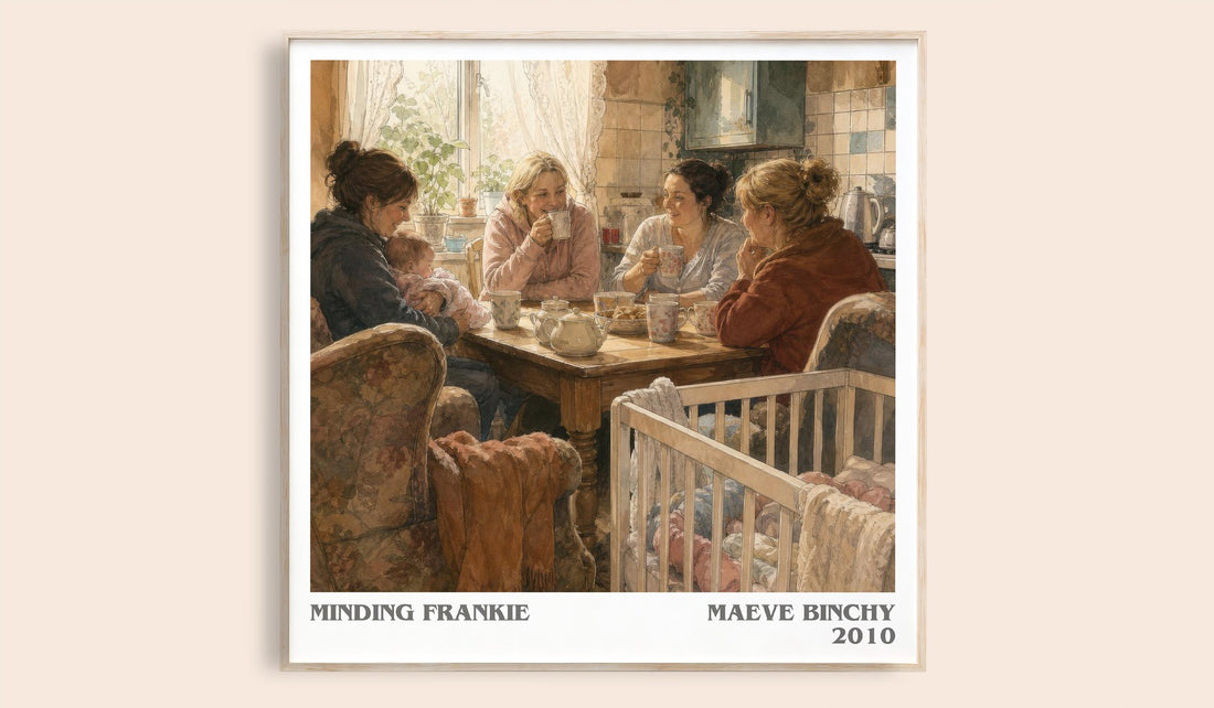 Minding Frankie literary book poster by Maeve Binchy – framed literary art print