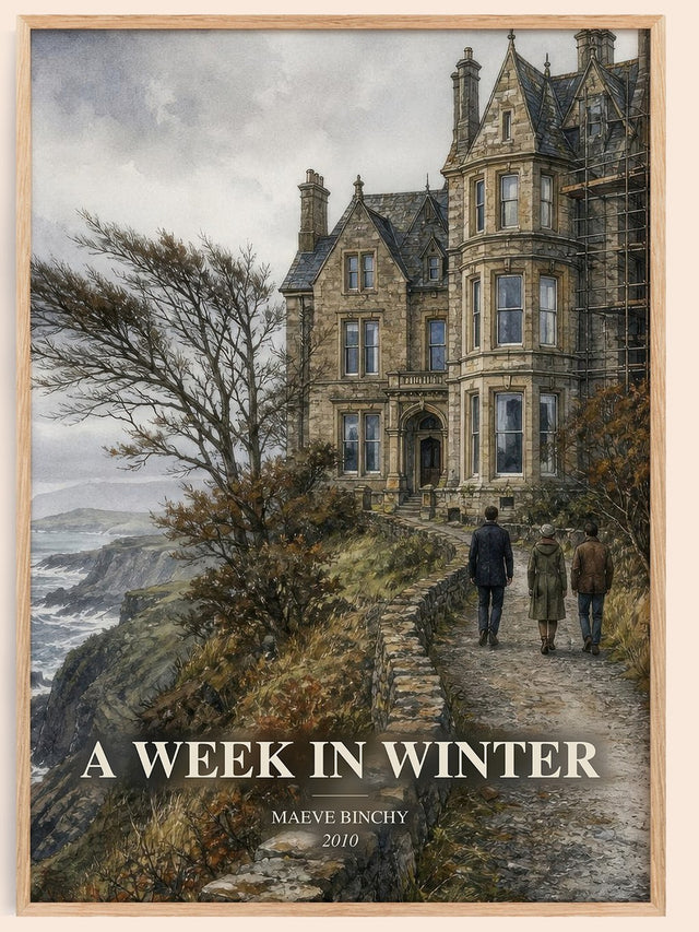 A Week in Winter Book Watercolour Illustration by Maeve Binchy