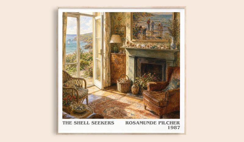 The Shell Seekers Literary Art Print by Rosamunde Pilcher (Square style)