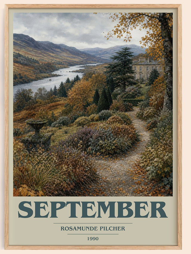 September Book Cover Poster by Rosamunde Pilcher