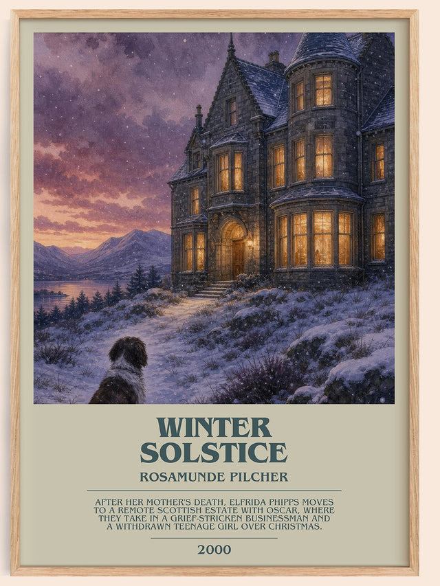 Winter Solstice Bookish Wall Art by Rosamunde Pilcher