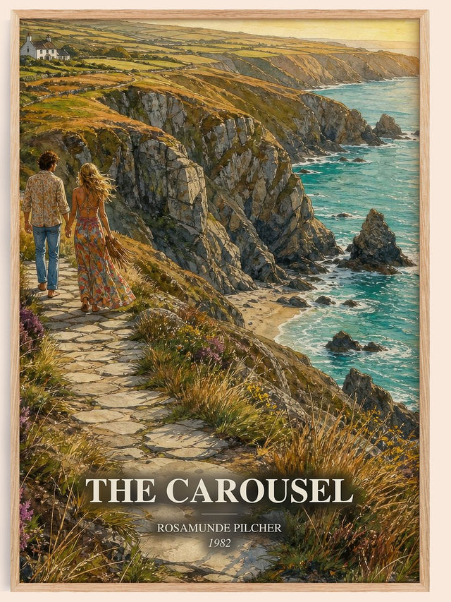 The Carousel Book Watercolour Illustration by Rosamunde Pilcher