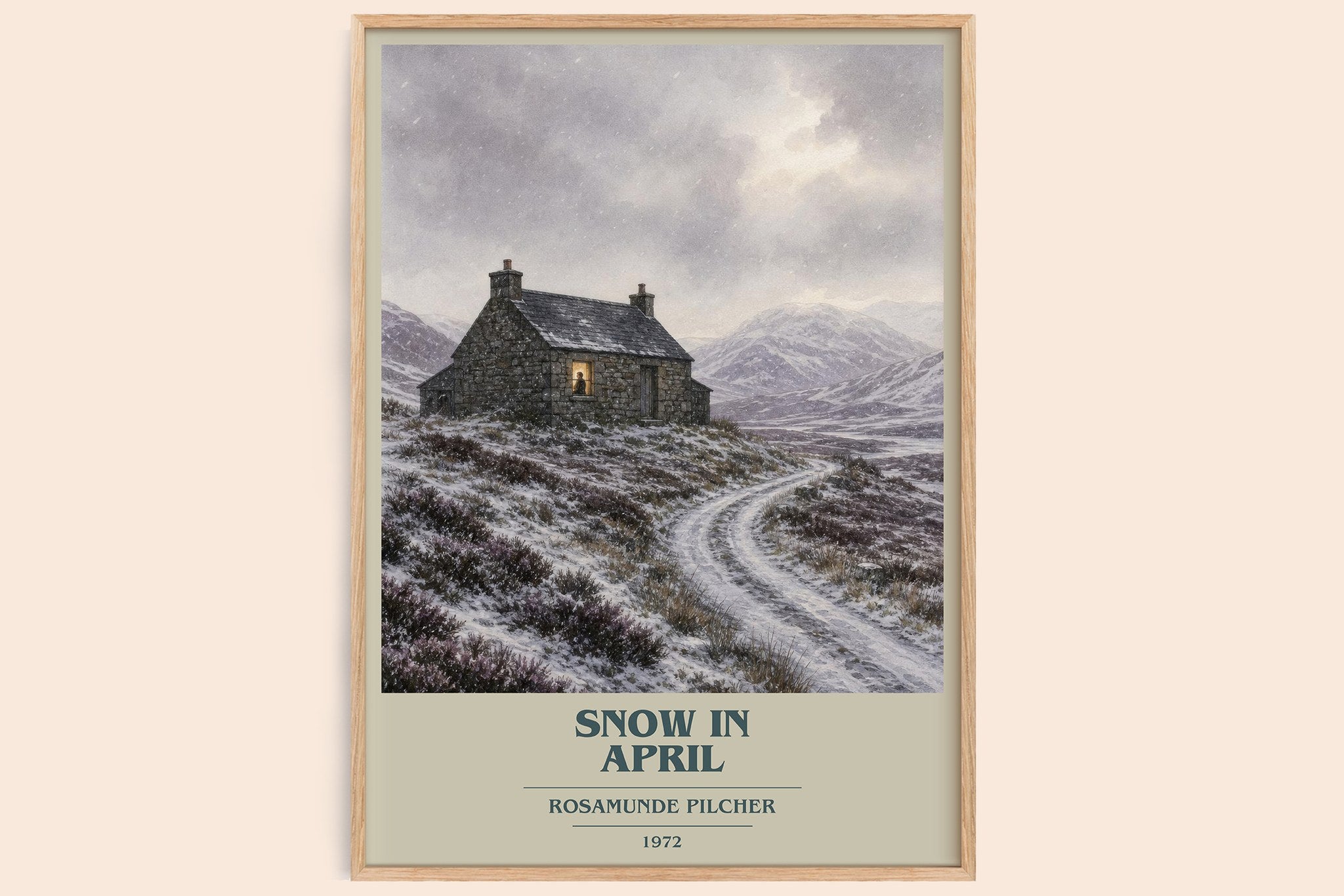 Snow in April Book Cover Poster by Rosamunde Pilcher