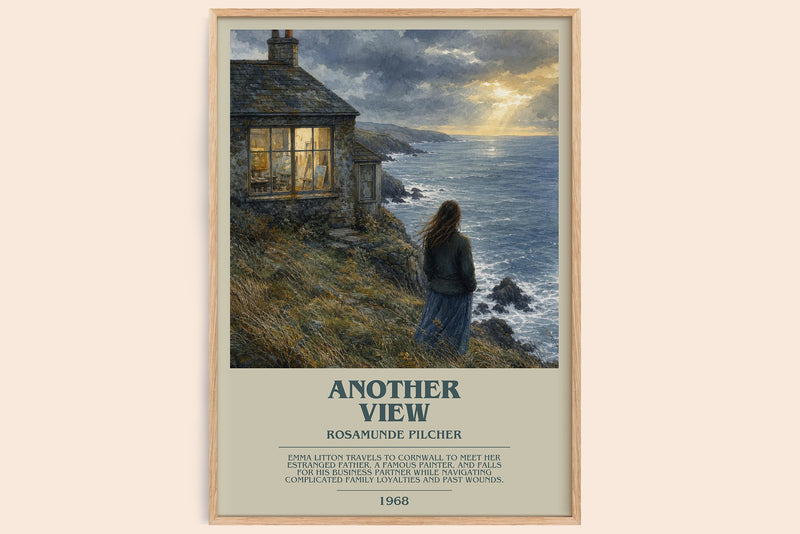 Another View bookish book poster by Rosamunde Pilcher – framed literary art print