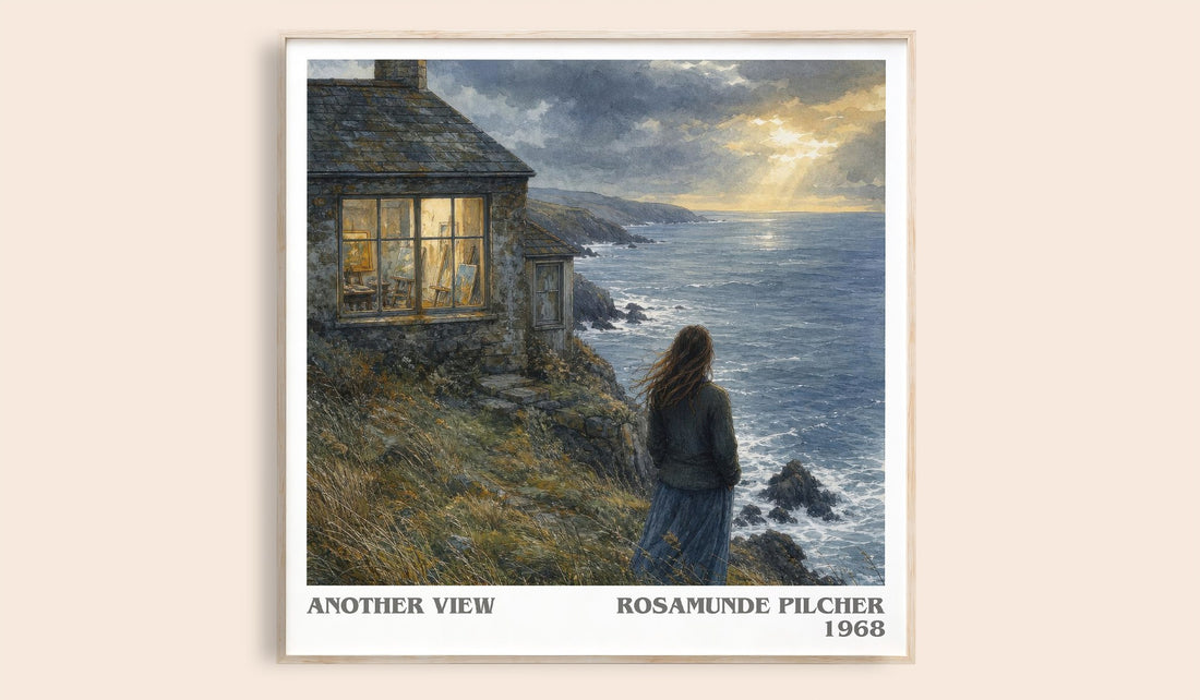 Another View literary book poster by Rosamunde Pilcher – framed literary art print