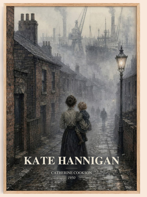 Kate Hannigan watercolour book poster by Catherine Cookson – framed literary art print