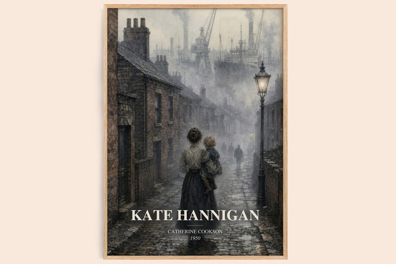 Kate Hannigan watercolour book poster by Catherine Cookson – framed literary art print