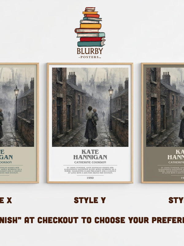 Kate Hannigan bookish print in frame leaning in hallway – historical fiction wall art