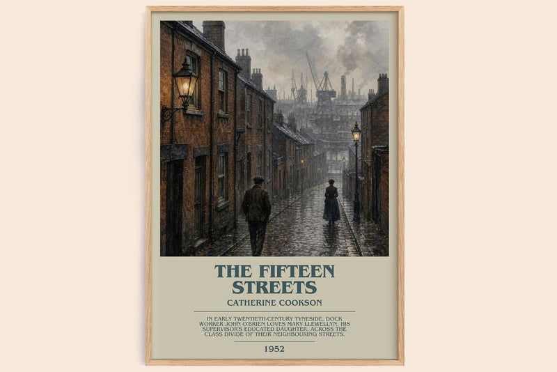 The Fifteen Streets bookish book poster by Catherine Cookson – framed literary art print