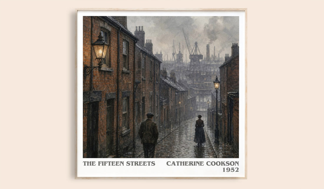 The Fifteen Streets literary book poster by Catherine Cookson – framed literary art print
