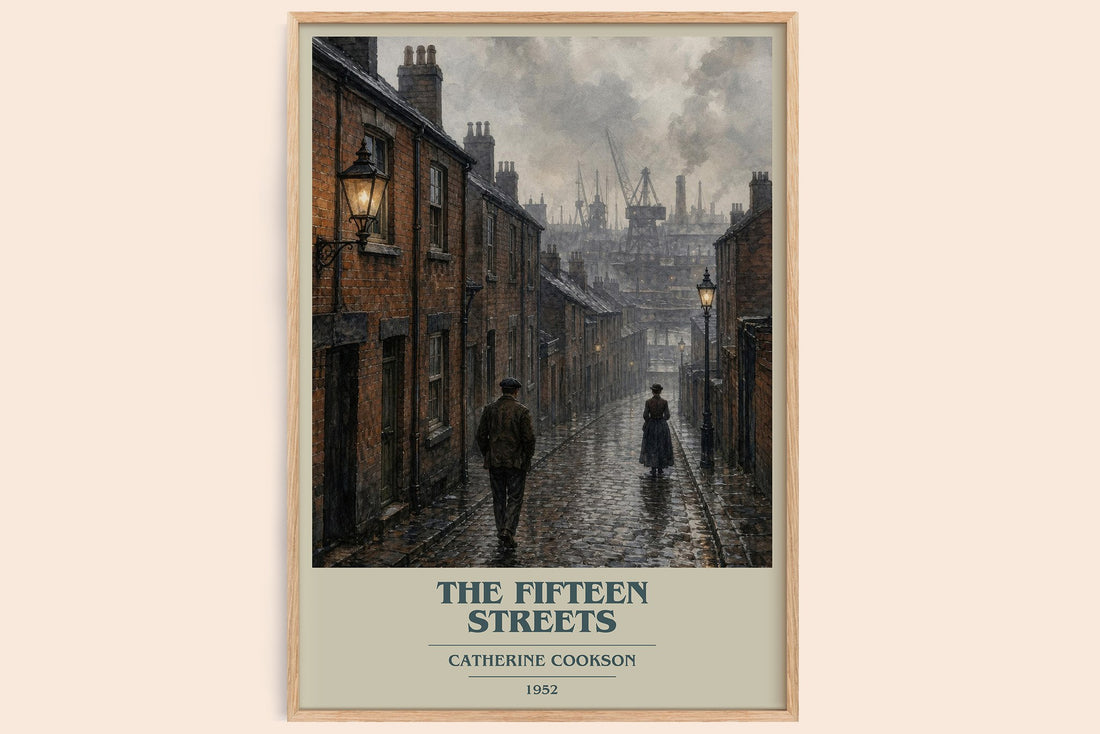 The Fifteen Streets book cover book poster by Catherine Cookson – framed literary art print