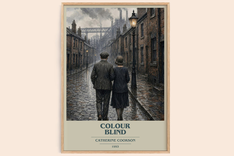 Colour Blind book cover book poster by Catherine Cookson – framed literary art print