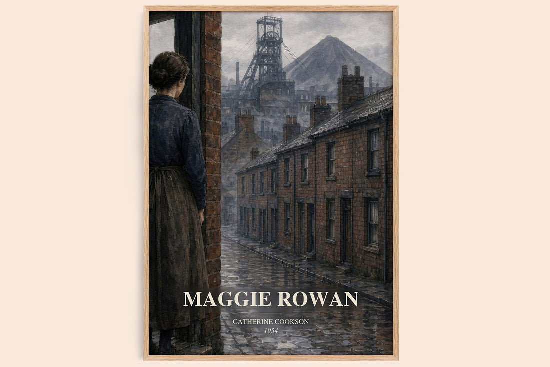 Maggie Rowan watercolour book poster by Catherine Cookson – framed literary art print