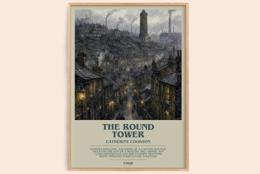 The Round Tower bookish book poster by Catherine Cookson – framed literary art print