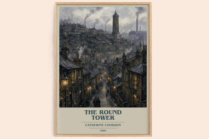 The Round Tower book cover book poster by Catherine Cookson – framed literary art print