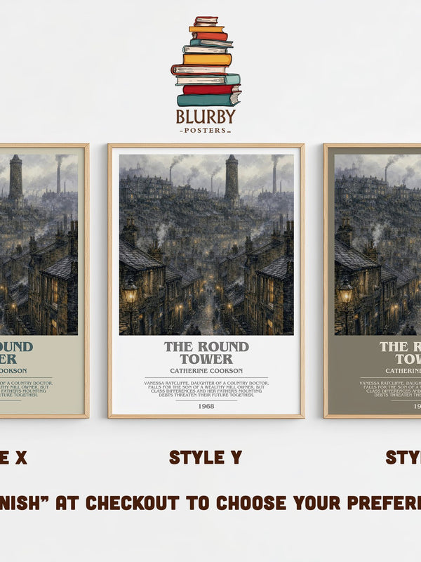 The Round Tower bookish print in frame leaning in hallway – historical fiction wall art