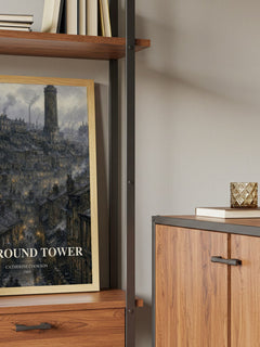 The Round Tower book watercolour illustration paper finish options – matte satin gloss